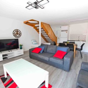 Comfortable Open-Plan Living Area at Nelson Bay Breeze Apartment